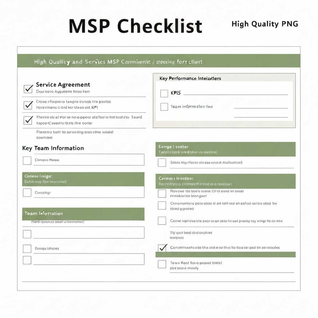 MSP Selection Checklist